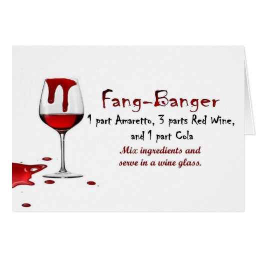Fang-Banger Drink Recipe Greeting Cards
