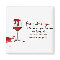 Fang-Banger Drink Recipe magnets by VampOut Fang-Banger Drink Recipe magnets