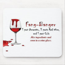 Fang-Banger Drink Recipe mousepads by VampOut Fang-Banger Drink Recipe mousepads