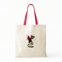 fang kitty canvas bags
