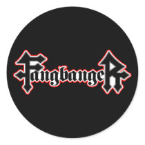 Fangbanger Vampire Halloween Round Stickers