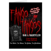 Fango Tangos Vampire Nightclub Greeting Card