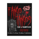 postcard - Come check out the hippest new nightclub that caters to everyone - fangs or no fangs! Don't miss our all-Vampire floor show that starts every night at midnight. Due to the white lettering, this design works well only on black - check out my store, I have a design that works on white!