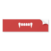 Fangs Bumper Sticker bumper stickers by Madinagoodway Fangs Bumper Sticker bumper stickers