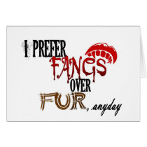 Fangs over Fur Greeting Card