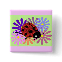 Fanny the Ladybug button