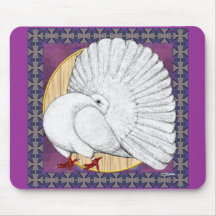 Fantail:  White With Background Mousepad