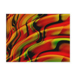 Fantasia With Red Fractal Art postcards