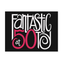 Fantastic at 50 White Postcard