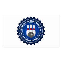 Fantastic Bowling Shield Business Card