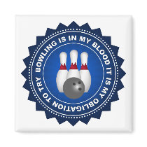 Fantastic Bowling Shield Fridge Magnets