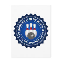 Fantastic Bowling Shield Post Cards