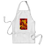 Fantastic Dragon and Fire Abstract Art Design Aprons