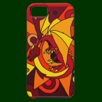 Fantastic Dragon and Fire Abstract Art Design casemate cases