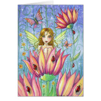 Fantastic Fairy In Garden Card by Molly Harrison by robmolily Fantastic Fairy In Garden Card by Molly Harrison