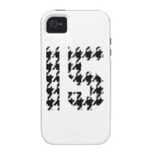 Fantastic Fifteen Houndstooth Print Case-Mate iPhone 4 Case
