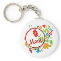 Fantastic Mom Floral Keychains