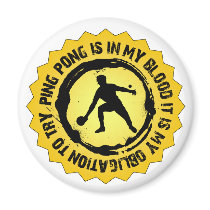 Fantastic Ping Pong Seal Fridge Magnets