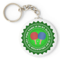 Fantastic Ping Pong Shield Keychains