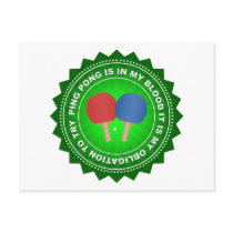 Fantastic Ping Pong Shield Post Card