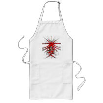 Fantastic Red Abstraction of lines with shone Apron