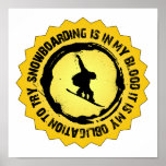 Fantastic Snowboarding Seal Posters