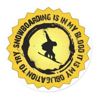 Fantastic Snowboarding Seal sticker