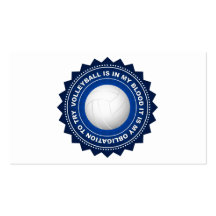 Fantastic Volleyball Shield 1 Business Card Template