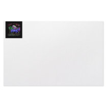 Fantastical colored horse design, black back stationery