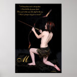 Fantasy Amazon Woman Archer Monogram Poster Print