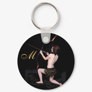Fantasy Amazon Woman Warrior Archer Keychain keychain