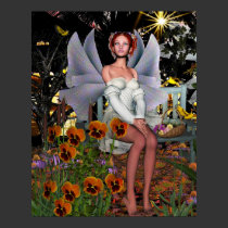 Fantasy Art Poster A Flower Fairy Quiet Place posters by Darling_Gifts Fantasy Art Poster A Flower Fairy Quiet Place posters