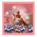Fantasy Art Poster In The Pink Girl Birds posters