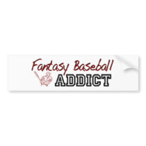 Fantasy Baseball Addict bumper stickers
