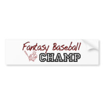 Fantasy Baseball Champ bumper stickers