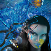 Fantasy: Beautiful Mara Mermaid by Cheryl Daniels magnet