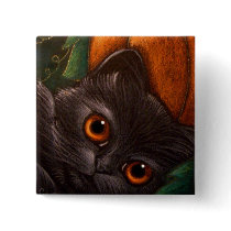 FANTASY BLACK CAT HALLOWEEN Button