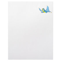 Fantasy Blue Dragon Custom Letterhead