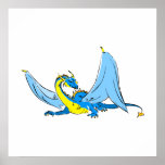 Fantasy Blue Dragon posters