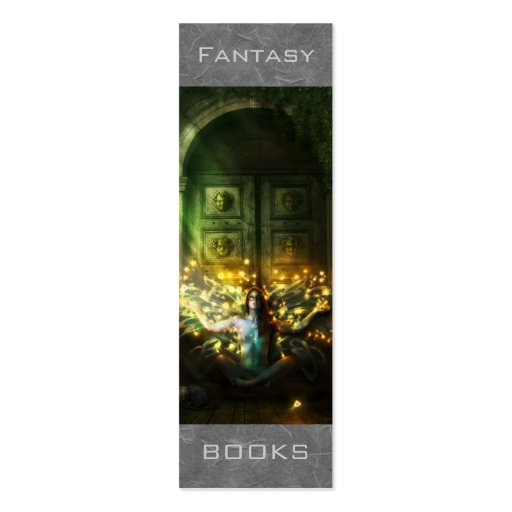 Fantasy Bookmark Business Card (front side)