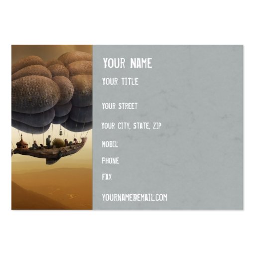 Fantasy Business Card (3.5x2.5) with baloon (back side)