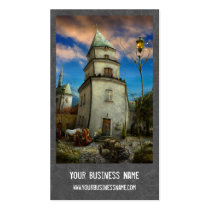 digital art, surreal, unique, trendy, business card, mysterious, medieval, illustration, fantasy, scenery, design, bestseller, profile card, designers, houk, travel, modern, unicorn, market, buildings, square, hall, city, old, ages, kind, town, people, trade, middle, Business Card with custom graphic design
