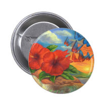 Fantasy Butterfly Landscape Painting - Multi buttons