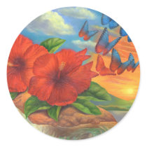 Fantasy Butterfly Landscape Painting - Multi stickers by JUDERM Fantasy Butterfly Landscape Painting - Multi stickers