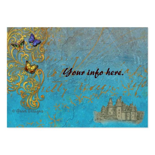 Fantasy Castle Business Cards/ Table Cards (front side)