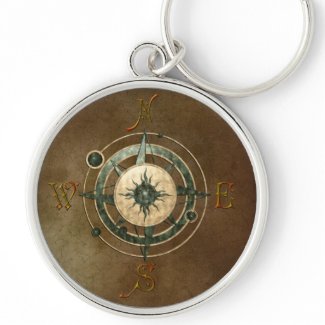 Fantasy Celtic Compass Design keychain