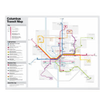 Fantasy Columbus Transit Map posters