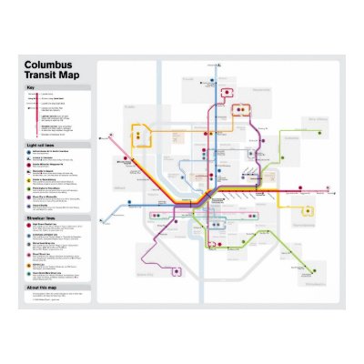 Fantasy Columbus Transit Map Poster by noktulo
