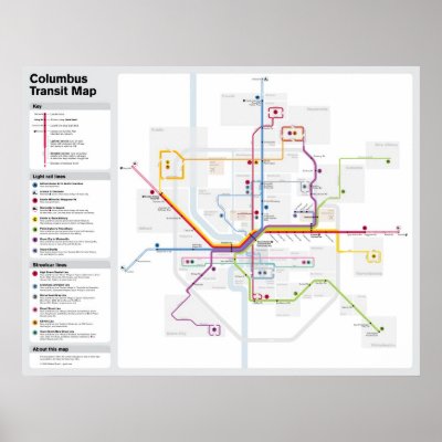 Fantasy Columbus Transit Map Poster by noktulo