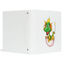 Fantasy Cute Baby Dragon 3 Ring Binders